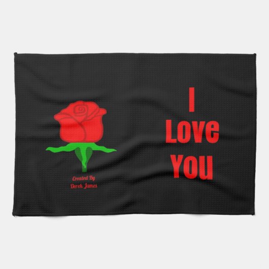Liebe der Rosen-I Sie Küchen-Tuch Geschirrtuch (Horizontal)