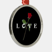Liebe der Rote Rose Ornament Aus Metall (Rechts)