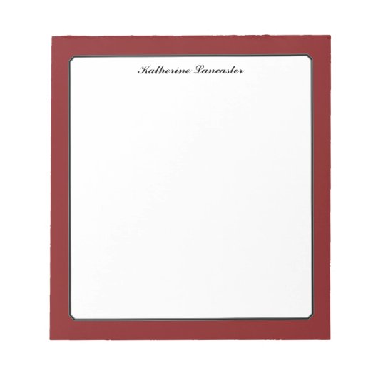 Liebe der Schmetterlinge | Vollfarbige rote 1 Gren Notizblock (Vorderseite)