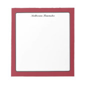 Liebe der Schmetterlinge | Vollfarbige rote Grenze Notizblock (Vorderseite)