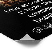 Liebe der Schönheit - Emerson Zitat — Kunstdruck Poster (Ecke)