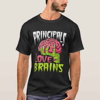 Liebe der Schulprinzipien Brains Zombie Lehrer Fun T-Shirt