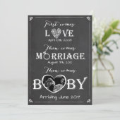 Liebe der Schwangerschaftsankündigung Ankündigung (Stehend Vorderseite)