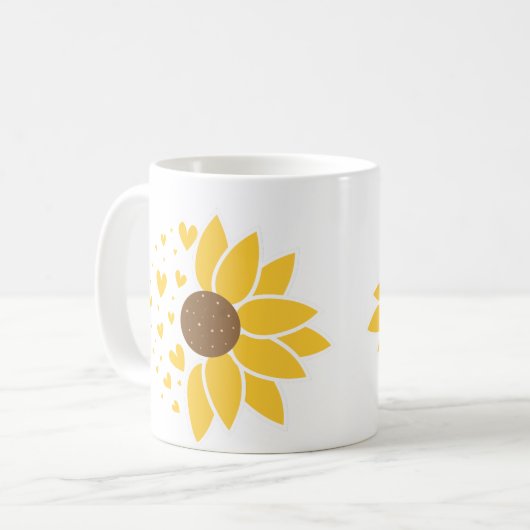 Liebe der Sonnenblumen Kaffeetasse (Vorderseite Links)