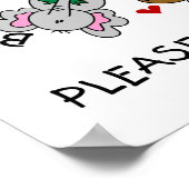 Liebe der T - Shirt und geografischen Angaben Poster (Ecke)