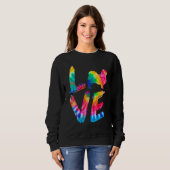 Liebe der tibetischen Gefärbte Krawatte Spaniel Ma Sweatshirt (Vorne ganz)