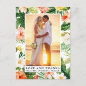 Liebe der tropischen Korallen und Dank Postkarte (Vorderseite)