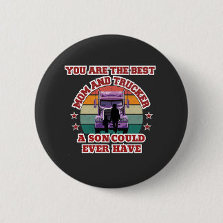 Liebe der Trucker Mother Son Bond Family Road Button