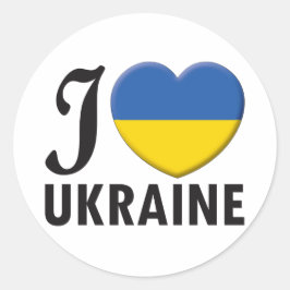 Liebe der Ukraine Runder Aufkleber
