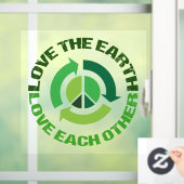 Liebe Der Umweltaktivist der Erde Fensteraufkleber (Zuhause)