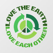 Liebe Der Umweltaktivist der Erde Fensteraufkleber (Blatt)