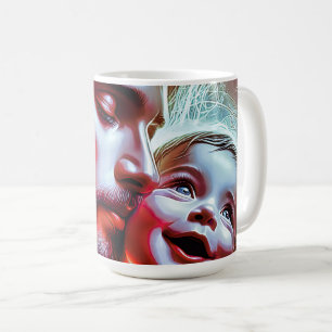 Liebe der Vaterschaft leuchtet hell Kaffeetasse