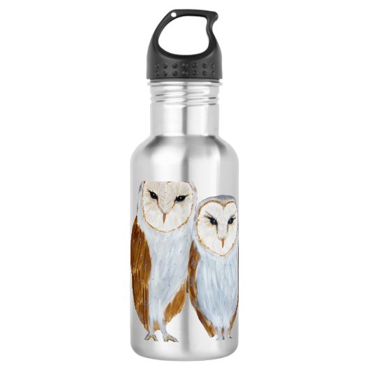 Liebe der Vogelscheule Edelstahlflasche (Vorderseite)
