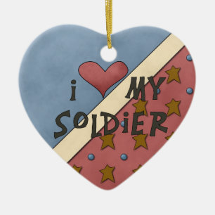 Liebe der Weihnachtssammlungs-I mein Soldat Keramikornament