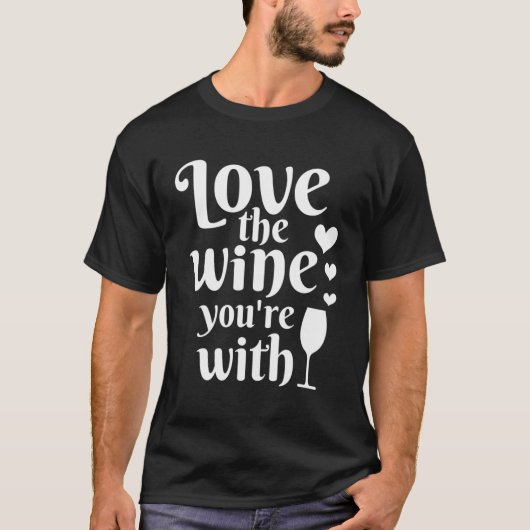 Liebe Der Wein mit sonnigen Drinks T-Shirt (Vorderseite)