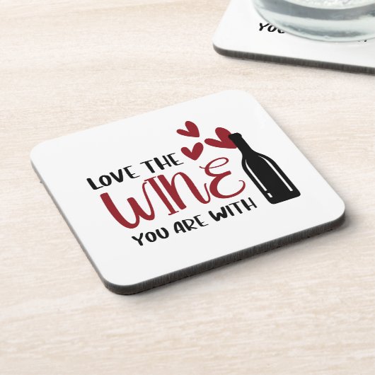 Liebe der Wein Sie sind mit Funny Getränkeuntersetzer (Linke Seite)