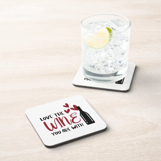 Liebe der Wein Sie sind mit Funny Getränkeuntersetzer (Rechte Seite)