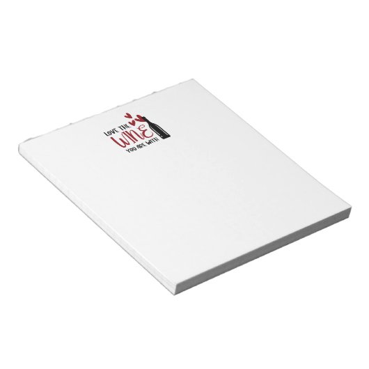 Liebe der Wein Sie sind mit Funny Notizblock (angewinkelt)