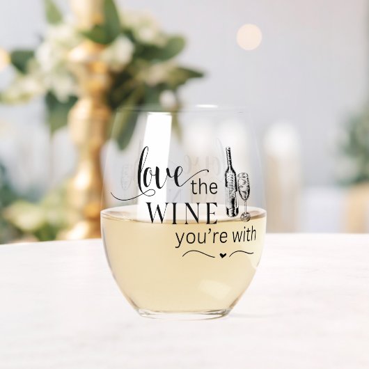 Liebe der Wein Sie sind mit Weinglas Weinglas Ohne Stiel (Insitu (Hochzeit))