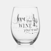 Liebe der Wein Sie sind mit Weinglas Weinglas Ohne Stiel (Rückseite)
