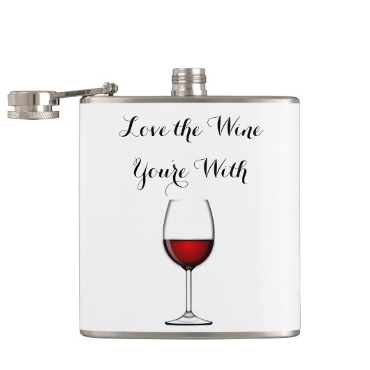 Liebe der Wein sind Sie mit Flachmann (Geöffnet)