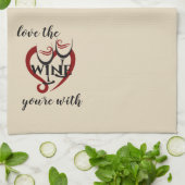 Liebe der Wein sind Sie mit Küche towle Geschirrtuch (Gefaltet)