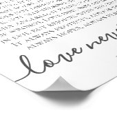 Liebe der weißen Blume Versage nie 1 Korinther-Zei Poster (Ecke)