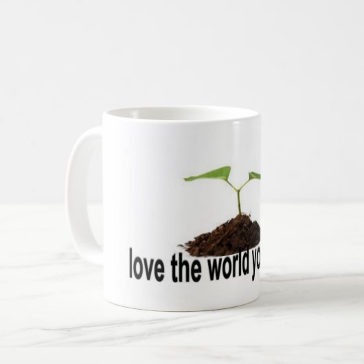 Liebe der Welt Kaffeetasse (Vorderseite Links)