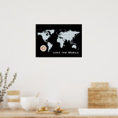 Liebe der Weltkarte Poster (Küche)