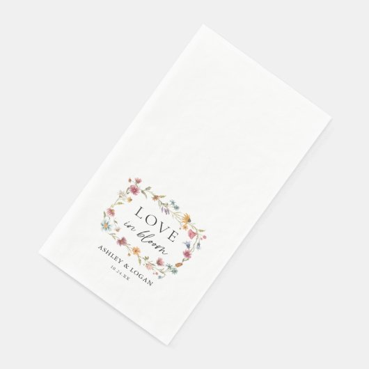 Liebe der Wildblume bei der Hochzeit Serviette (Ecke)
