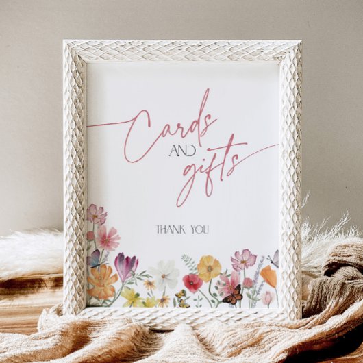 Liebe der Wildblume in Blütenschmetterlingskarten Sockelschild