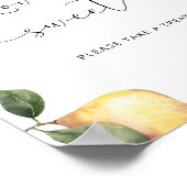 Liebe der Zitronen in Aquarellfarben ist Süßposter Poster (Ecke)