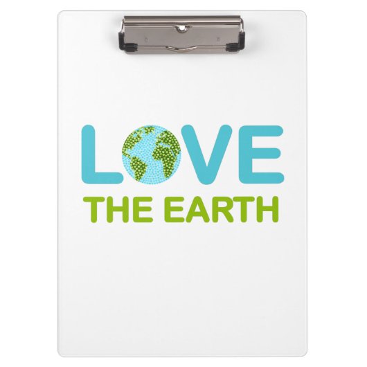 Liebe der Zwischenablage zum Earth Earth Day Klemmbrett (Vorderseite)