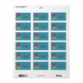 Liebe des 80er-Adresslabels Adressaufkleber (Vorne)