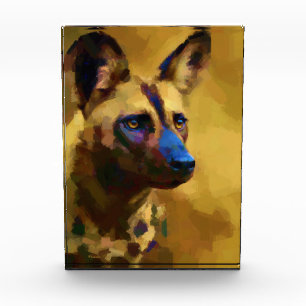 Liebe des Afrikanischen Wildhundes Fotoblock