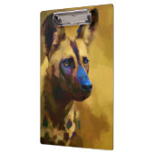 Liebe des Afrikanischen Wildhundes Klemmbrett (Links)