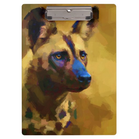 Liebe des Afrikanischen Wildhundes Klemmbrett (Vorderseite)
