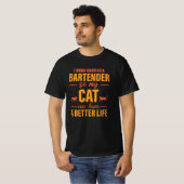 Liebe des Barkeepers für Katze T-Shirt (Vorne ganz)