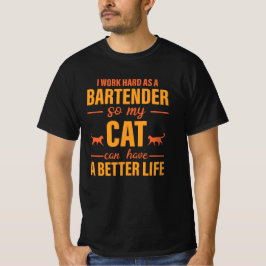 Liebe des Barkeepers für Katze T-Shirt