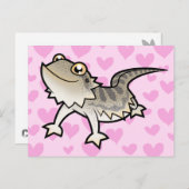 Liebe des bärtigen Drachen Postkarte (Vorne/Hinten)