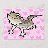 Liebe des bärtigen Drachen Postkarte (Vorderseite)