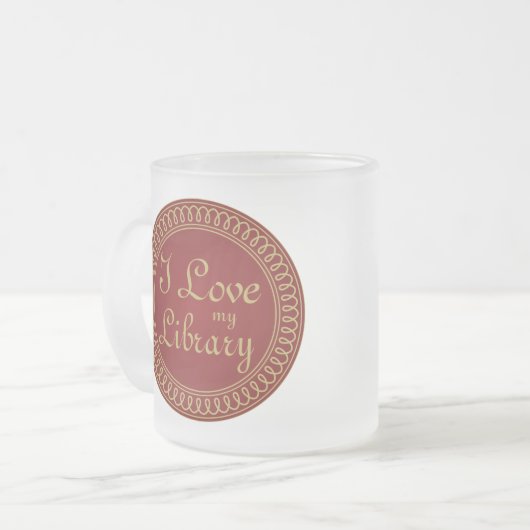 Liebe des Bibliothekar-I mein Mattglastasse (Vorderseite Links)