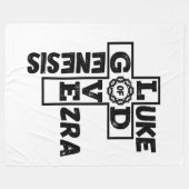 Liebe des biblischen Kreuzwortes Gottes Fleecedecke (Vorderseite (Horizontal))