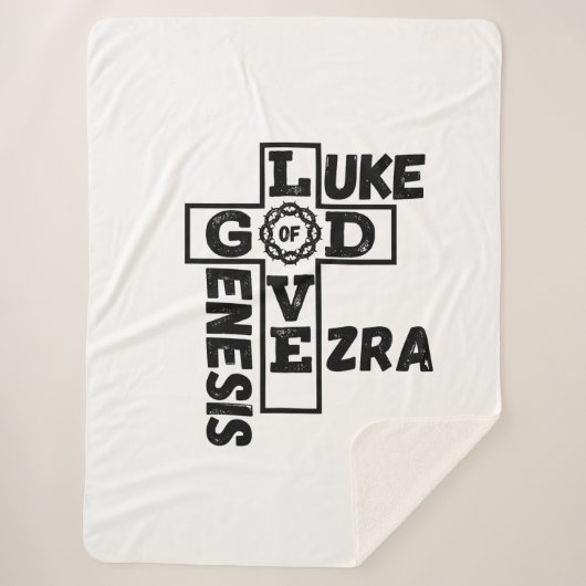 Liebe des biblischen Kreuzwortes Gottes Sherpadecke (Vorderseite)