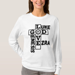 Liebe des biblischen Kreuzworträts der Frauen T-Shirt