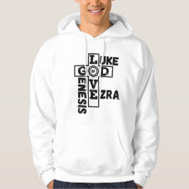 Liebe des biblischen Kreuzworträts der Menschen Hoodie