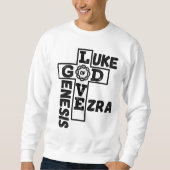 Liebe des biblischen Kreuzworträts der Menschen Sweatshirt (Vorderseite)