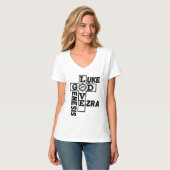 Liebe des biblischen Kreuzworträts Frauen-Neck T-Shirt (Vorderseite Vollansicht)