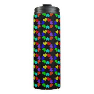 Liebe des Blumenbogens Herzkranz Thermosbecher