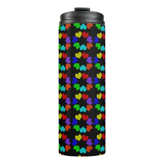 Liebe des Blumenbogens Herzkranz Thermosbecher (Vorderseite)